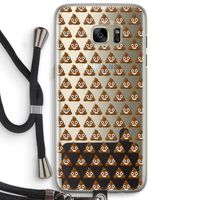 Poop emoji: Samsung Galaxy S7 Edge Transparant Hoesje met koord
