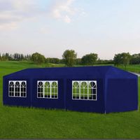 Partytent Feesttent 3x9 mtr blauw - thumbnail