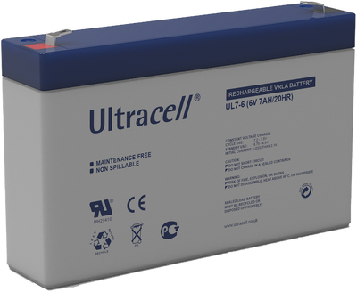 Ultracell loodaccu 6v 7Ah