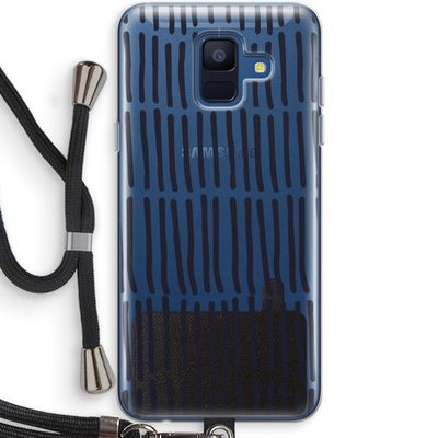 Moroccan stripes: Samsung Galaxy A6 (2018) Transparant Hoesje met koord