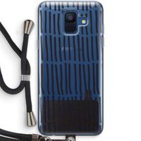 Moroccan stripes: Samsung Galaxy A6 (2018) Transparant Hoesje met koord