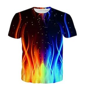 Jongens T-shirt Korte mouw T-shirt Verloop 3D-afdrukken Actief Sport Modieus Polyester Buiten Dagelijks Kinderen Ronde hals 3-12 jaar 3D-geprinte afbeelding Normale pasvorm Overhemd Lightinthebox