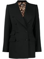 Dolce & Gabbana blazer en laine vierge à boutonnière croisée - Noir - thumbnail