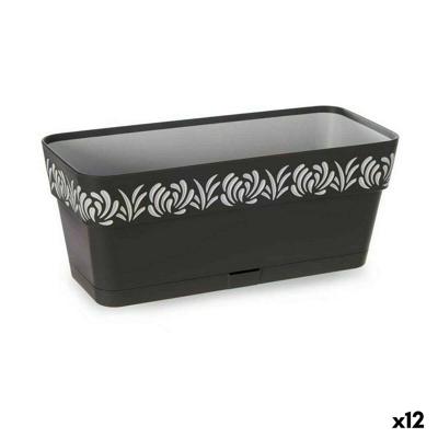 Plantenbak Stefanplast 88703 Gaia Antraciet Plastic 13,3 x 12,3 x 29,3 cm (12 Stuks)