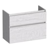 Brauer Delight - Onderkast Ondiep - 80 cm - met 2 Softclose Lades Greeploos en 1 Sifon Uitsparing - Forest Seashell