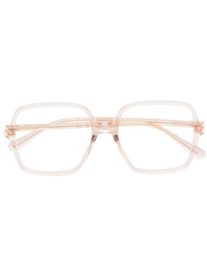 Gucci Eyewear lunettes de vue à monture carrée oversize - Tons neutres
