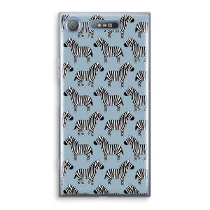 Zebra: Sony Xperia XZ1 Transparant Hoesje