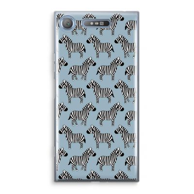 Zebra: Sony Xperia XZ1 Transparant Hoesje