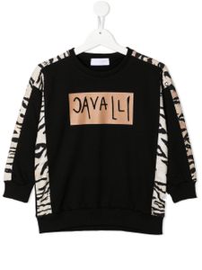 Roberto Cavalli Junior sweat à logo imprimé - Noir