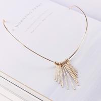 Vrouwen mode hoofdbanden Crystal legering haar banden terug houder (gouden kwast)