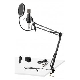 Vonyx CMS400 condensatormicrofoon met broadcast arm en popfilter