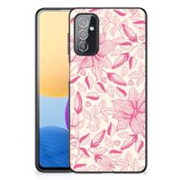 Samsung Galaxy M52 Bloemen Hoesje Pink Flowers