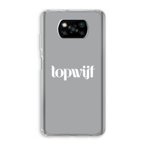 Topwijf Grijs Wit: Xiaomi Poco X3 NFC Transparant Hoesje