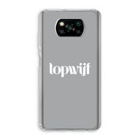 Topwijf Grijs Wit: Xiaomi Poco X3 NFC Transparant Hoesje