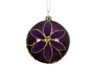 Kerstbal 8 cm paars
