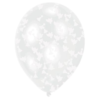 Ballonnen Transparant Confetti Bruiloft (6st)