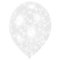 Ballonnen Transparant Confetti Bruiloft (6st)