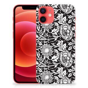 iPhone 12 Mini TPU Case Black Flowers