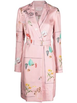 Lanvin robe-chemise à imprimé Botanica - Rose