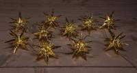 10Pcs Gold 3D Star 12 cm 10Led Warm White 1,5M - Annas collection