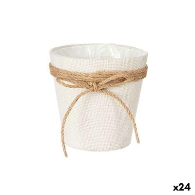 Grondlegger Ibergarden Wit Bruin Stof Touw Plastic Lasso 14 x 12,5 x 14 cm 14 x 14 x 14 cm 14 x 13 x 15 cm (24 Stuks)