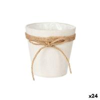 Grondlegger Ibergarden Wit Bruin Stof Touw Plastic Lasso 14 x 12,5 x 14 cm 14 x 14 x 14 cm 14 x 13 x 15 cm (24 Stuks)