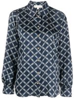 Michael Michael Kors Empire-print satin weave - Bleu