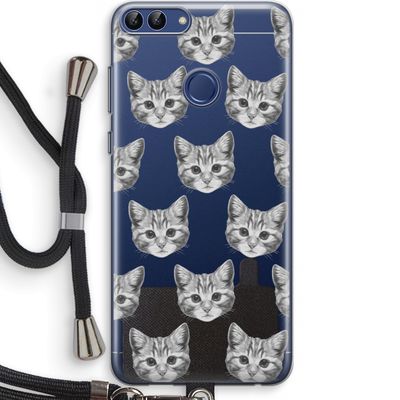 Kitten: Huawei P Smart (2018) Transparant Hoesje met koord