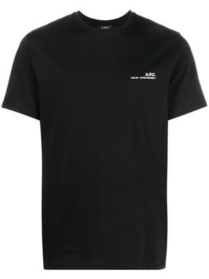 A.P.C. t-shirt à logo Item imprimé - Noir
