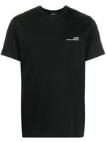 A.P.C. t-shirt à logo Item imprimé - Noir