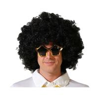 Pruik Zwart Afrohaar