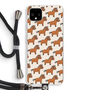 Pony: Pixel 4 XL Transparant Hoesje met koord