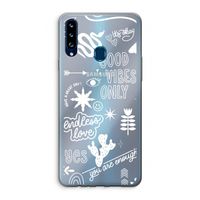 Good vibes: Samsung Galaxy A20s Transparant Hoesje