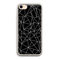 Geometrische lijnen wit: iPhone 7 Transparant Hoesje