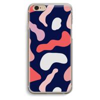 Memphis Shapes Pink: iPhone 6 / 6S Transparant Hoesje