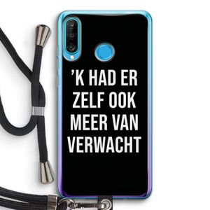 Meer verwacht - Zwart: Huawei P30 Lite Transparant Hoesje met koord