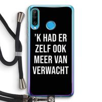 Meer verwacht - Zwart: Huawei P30 Lite Transparant Hoesje met koord