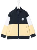 Aigner Kids veste colour block à fermeture zippée - Bleu