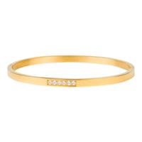 Kalli Bangle Armband met 6 Stras Steentjes Goud