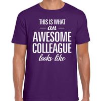 Awesome Colleague fun t-shirt paars voor heren 2XL  -