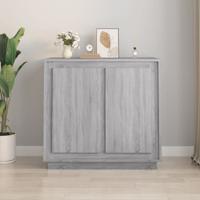 Dressoir 80x34x75 cm bewerkt hout grijs sonoma eikenkleurig
