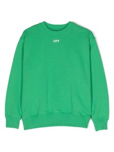 Off-White Kids sweat en coton à imprimé Arrow - Vert