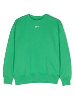 Off-White Kids sweat en coton à imprimé Arrow - Vert - thumbnail