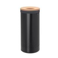 Brabantia Wasbox - 35 liter - kurkendeksel - uitneembare waszak - zwart 120008