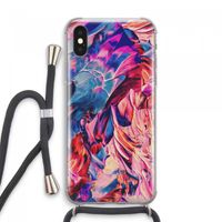 Pink Orchard: iPhone XS Max Transparant Hoesje met koord