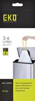 Afvalzak EKO type A 3-6 liter met trekband wit 30 stuks