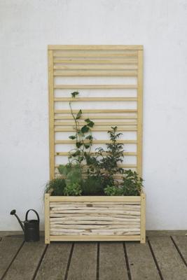 Royal Well Dominic bloembak/plantenbak met trellis/plantenklimrek 162x80x43 cm - hout Royal Well Dominic bloembak/plantenbak met trellis/plantenklimrek 162x80x43 cm - hout