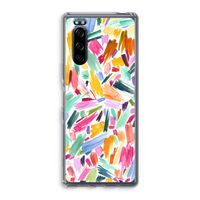 Watercolor Brushstrokes: Sony Xperia 5 Transparant Hoesje