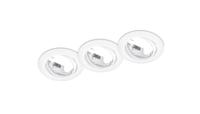 Trio Set ronde inbouwspots Jura (3x) GU10 8,3cm wit 650100331