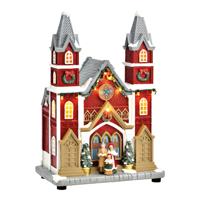 LED Licht huis stadhuis met geluid van poly, kleurrijk (B/H/D) 19x28x12cm LED Licht huis stadhuis met geluid van poly, kleurrijk (B/H/D) 19x28x12cm